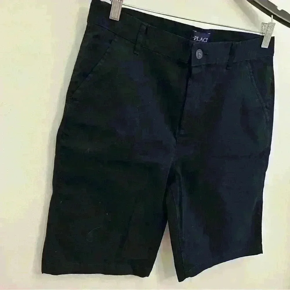 School Uniform Black Shorts Children's Place Bermuda Husky Taille Forte Size 14